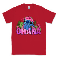 Red ohana stitch Classic Tee - Zillion Design Studio