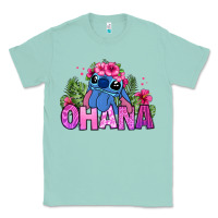 Seafoam ohana stitch Classic Tee - Zillion Design Studio