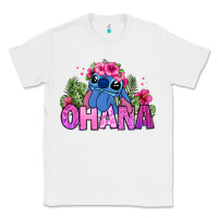 White ohana stitch Classic Tee - Zillion Design Studio