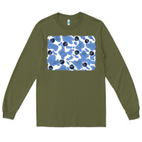Army Green distressed blueberry milkshake cowhide Long Sleeve Tee - RanaPortraitStore