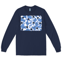 Navy distressed blueberry milkshake cowhide Long Sleeve Tee - RanaPortraitStore