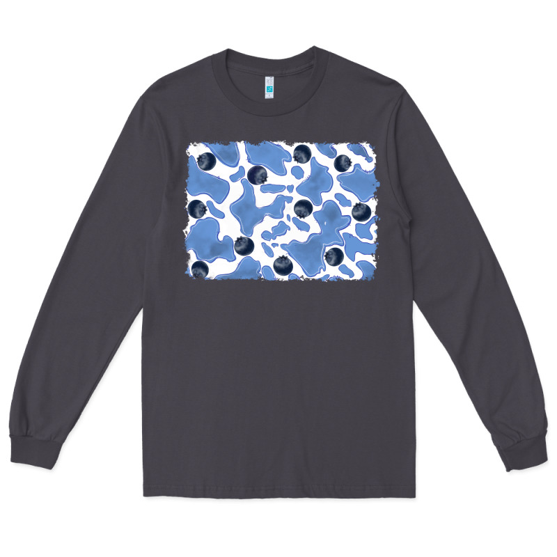 Distressed Blueberry Milkshake Cowhide Long Sleeve Tee by RanaPortraitStore | Teevron