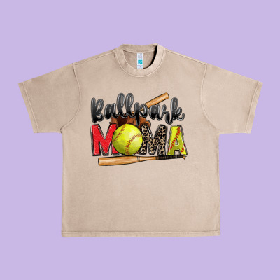 Ballpark Mama Softball Urban Heavy Tee Designed By Zillion Design Studio
