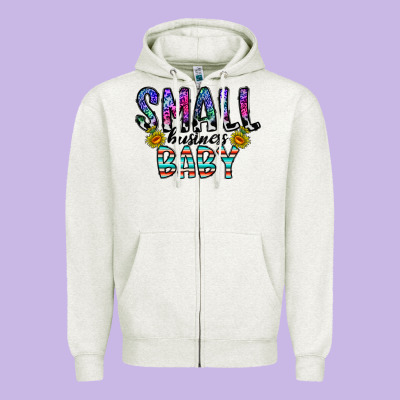 Small Business Baby Zipper Hoodie Designed By Cowhidedigitalart