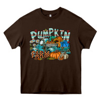 Chocolate Brown pumpkin farm Heavy Core Tee - SublimationCraftShop