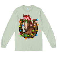 Matcha christmas horseshoe with horse Long Sleeve Tee - RanaPortraitStore