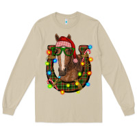 Mushroom christmas horseshoe with horse Long Sleeve Tee - RanaPortraitStore