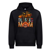 Black Western Blessed Mom With Cross Urban Hoodie - BundleAndBundleShop