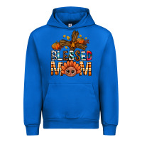 Cobalt Western Blessed Mom With Cross Urban Hoodie - BundleAndBundleShop