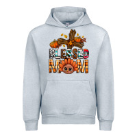 Heather Grey Western Blessed Mom With Cross Urban Hoodie - BundleAndBundleShop
