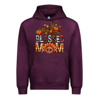 Mauve Wine Western Blessed Mom With Cross Urban Hoodie - BundleAndBundleShop