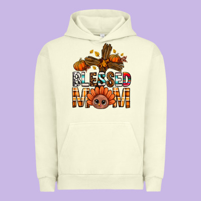 Western Blessed Mom With Cross Urban Hoodie Designed By Bundleandbundleshop
