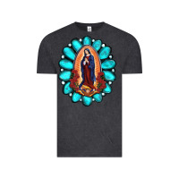 Vintage Black Gemstone Lady Of Guadalupe Vintage Tee - RanaPortraitStore