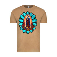 Vintage Camel Gemstone Lady Of Guadalupe Vintage Tee - RanaPortraitStore