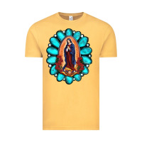 Vintage Mustard Gemstone Lady Of Guadalupe Vintage Tee - RanaPortraitStore