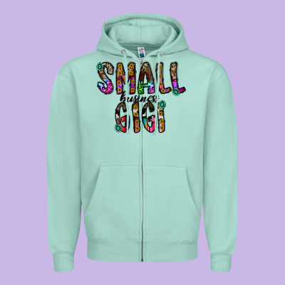 Small Business Gİgi Zipper Hoodie Designed By Cowhidedigitalart