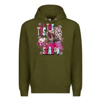 Army Green tis the season winter skull Premium Hoodie - NancyCooperArtShop