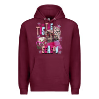 Burgundy tis the season winter skull Premium Hoodie - NancyCooperArtShop