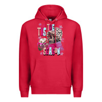 Cardinal tis the season winter skull Premium Hoodie - NancyCooperArtShop