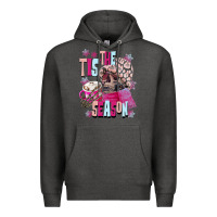 Charcoal Heather tis the season winter skull Premium Hoodie - NancyCooperArtShop