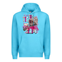 Ocean Blue tis the season winter skull Premium Hoodie - NancyCooperArtShop