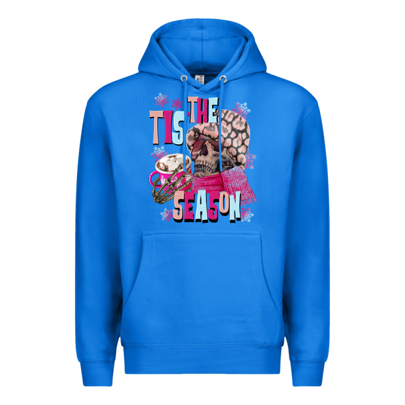Tis The Season Winter Skull Premium Hoodie by NancyCooperArtShop | Teevron