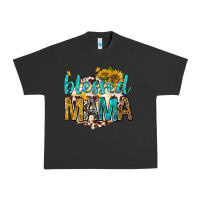 Pigment Black blessed mama with sunflowers Urban Heavy Tee - texasbilliewilder