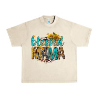 Sandshell blessed mama with sunflowers Urban Heavy Tee - texasbilliewilder