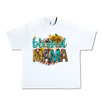 White blessed mama with sunflowers Urban Heavy Tee - texasbilliewilder