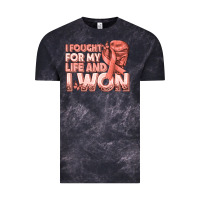 Cloud Black i fought for my life and i won uterine cancer peac Vintage Tee - texasbilliewilder