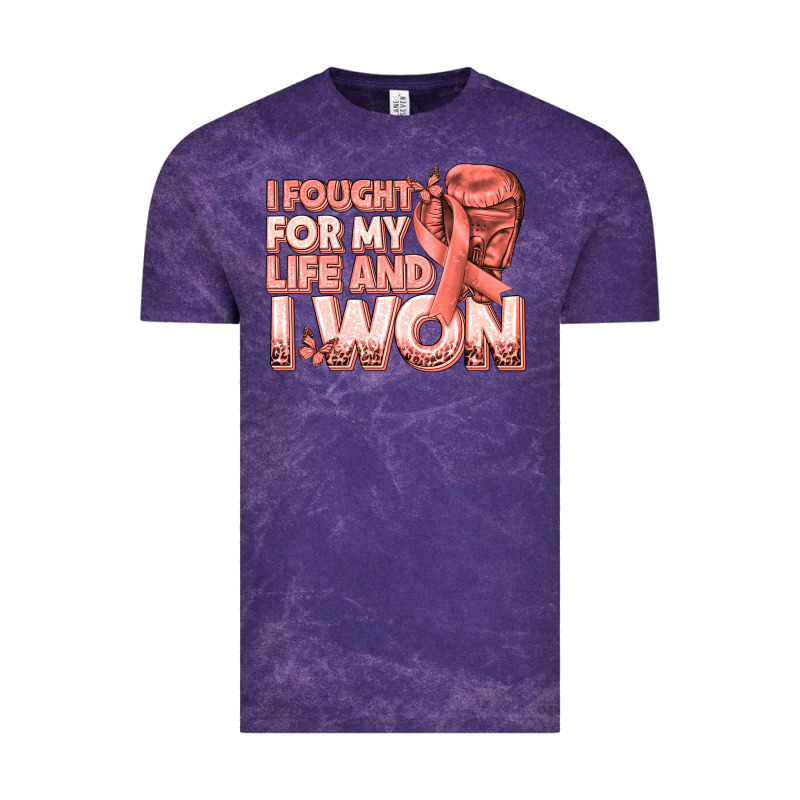 I Fought For My Life And I Won Uterine Cancer Peac Vintage Tee by texasbilliewilder | Teevron