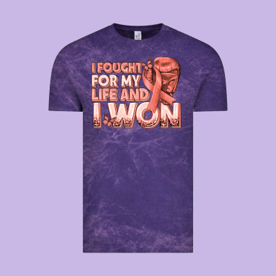 I Fought For My Life And I Won Uterine Cancer Peac Vintage Tee Designed By Texasbilliewilder