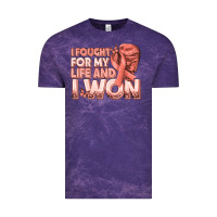Cloud Purple i fought for my life and i won uterine cancer peac Vintage Tee - texasbilliewilder