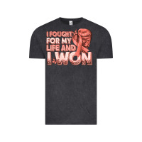 Vintage Black i fought for my life and i won uterine cancer peac Vintage Tee - texasbilliewilder