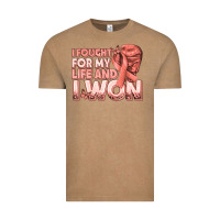 Vintage Coffee i fought for my life and i won uterine cancer peac Vintage Tee - texasbilliewilder