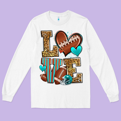 Love American Football Long Sleeve Tee Designed By Zillion Design Studio