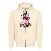 Sandshell mexican day of the dead skulls coffee cup Zipper Hoodie - FaDigitalArtStudio