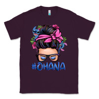 Plum ohana stitch messy bun Classic Tee - Zillion Design Studio