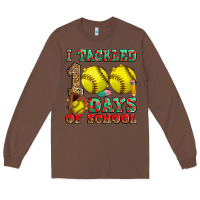 Chestnut i tackled 100 days of school softball Long Sleeve Tee - Zillion Design Studio