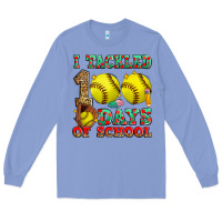 Colony Blue i tackled 100 days of school softball Long Sleeve Tee - Zillion Design Studio