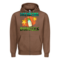 Chestnut drinking buddies with baby bottle Zipper Hoodie - HRA Design Shop