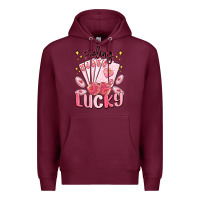 Burgundy feeling lucky Premium Hoodie - MaliasSmallBusiness