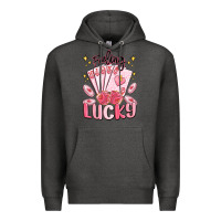 Charcoal Heather feeling lucky Premium Hoodie - MaliasSmallBusiness