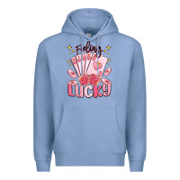 Colony Blue feeling lucky Premium Hoodie - MaliasSmallBusiness