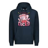 Navy feeling lucky Premium Hoodie - MaliasSmallBusiness
