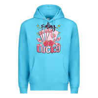 Ocean Blue feeling lucky Premium Hoodie - MaliasSmallBusiness