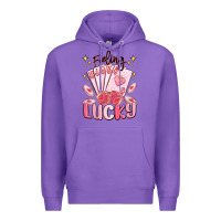 Purple feeling lucky Premium Hoodie - MaliasSmallBusiness