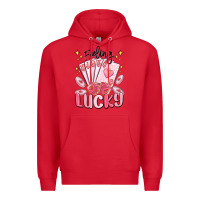 Red feeling lucky Premium Hoodie - MaliasSmallBusiness