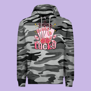 Feeling Lucky Premium Hoodie Designed By Maliassmallbusiness