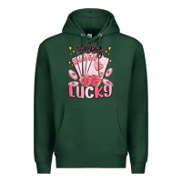 Sports Green feeling lucky Premium Hoodie - MaliasSmallBusiness